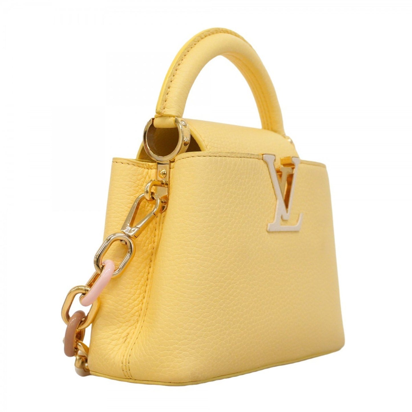Louis Vuitton Yellow Leather Capucines Mini