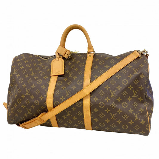 Louis Vuitton Brown Canvas Keepall Bandouliere 55