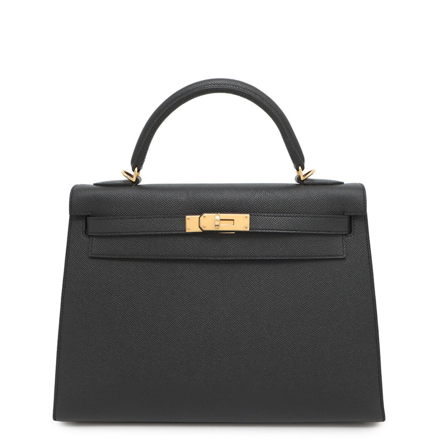Hermès Black Leather Kelly 32