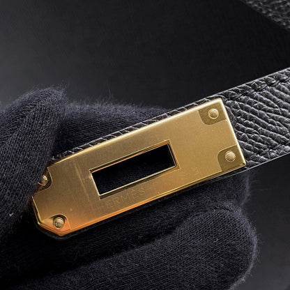 Hermès Black Leather Kelly 32