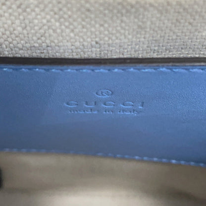 Gucci Blue Leather Bamboo