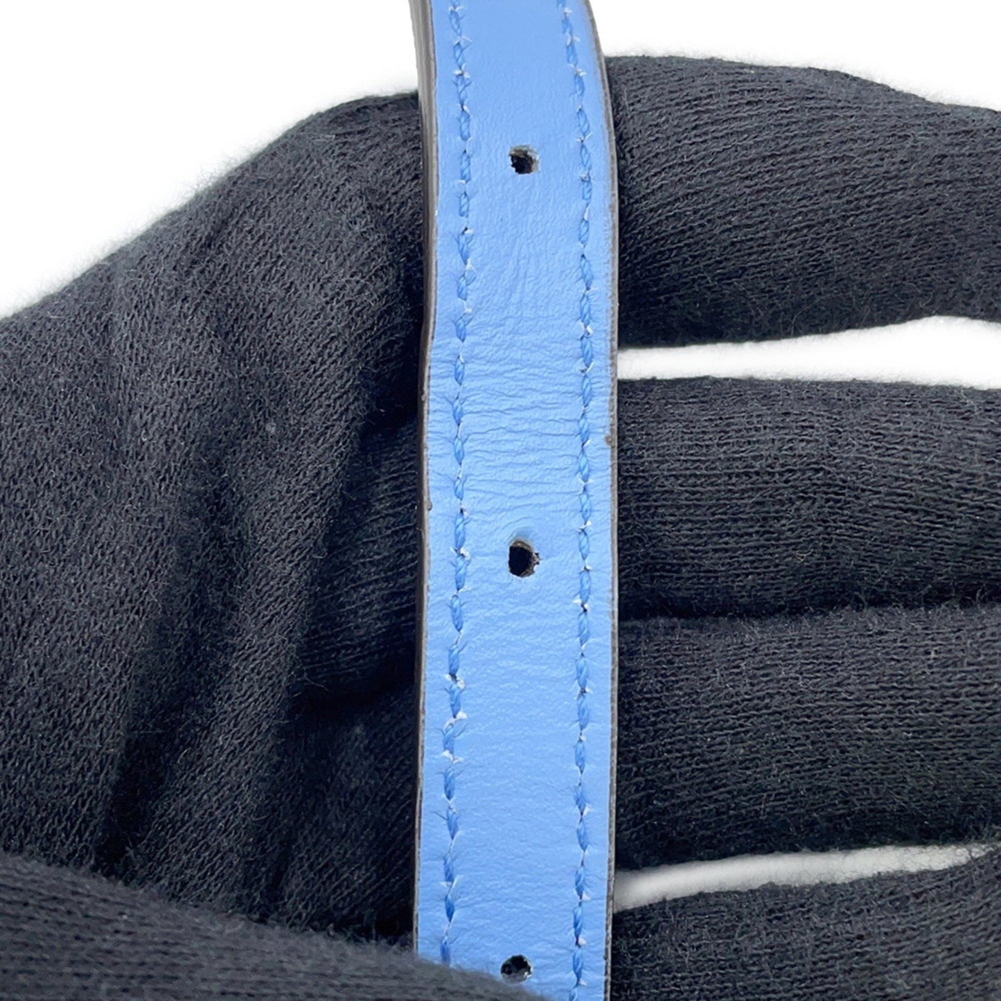 Gucci Blue Leather Bamboo