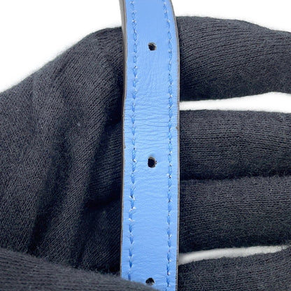 Gucci Blue Leather Bamboo