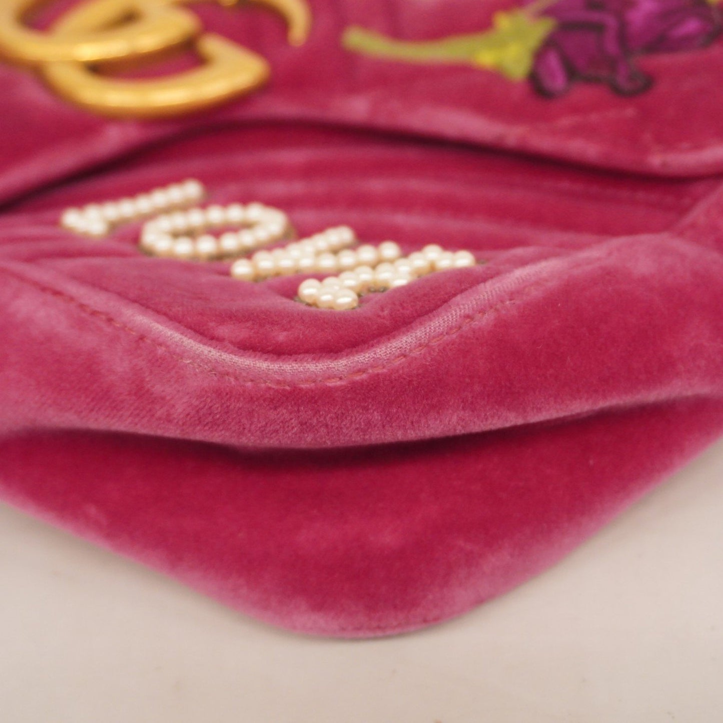 Gucci Pink Velvet Gg Marmont