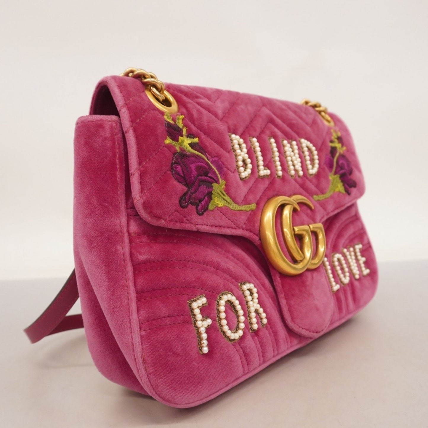 Gucci Pink Velvet Gg Marmont