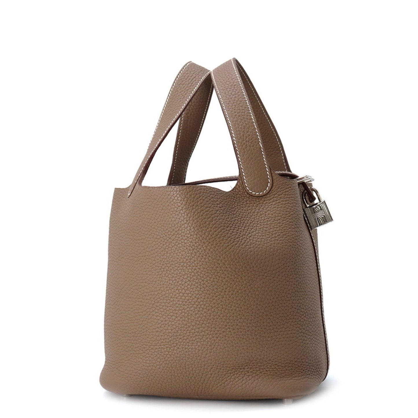 Hermès Gray Leather Picotin Lock