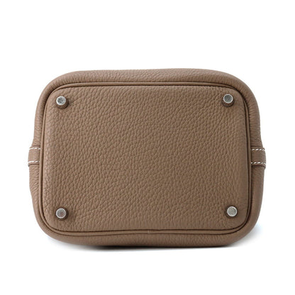 Hermès Gray Leather Picotin Lock