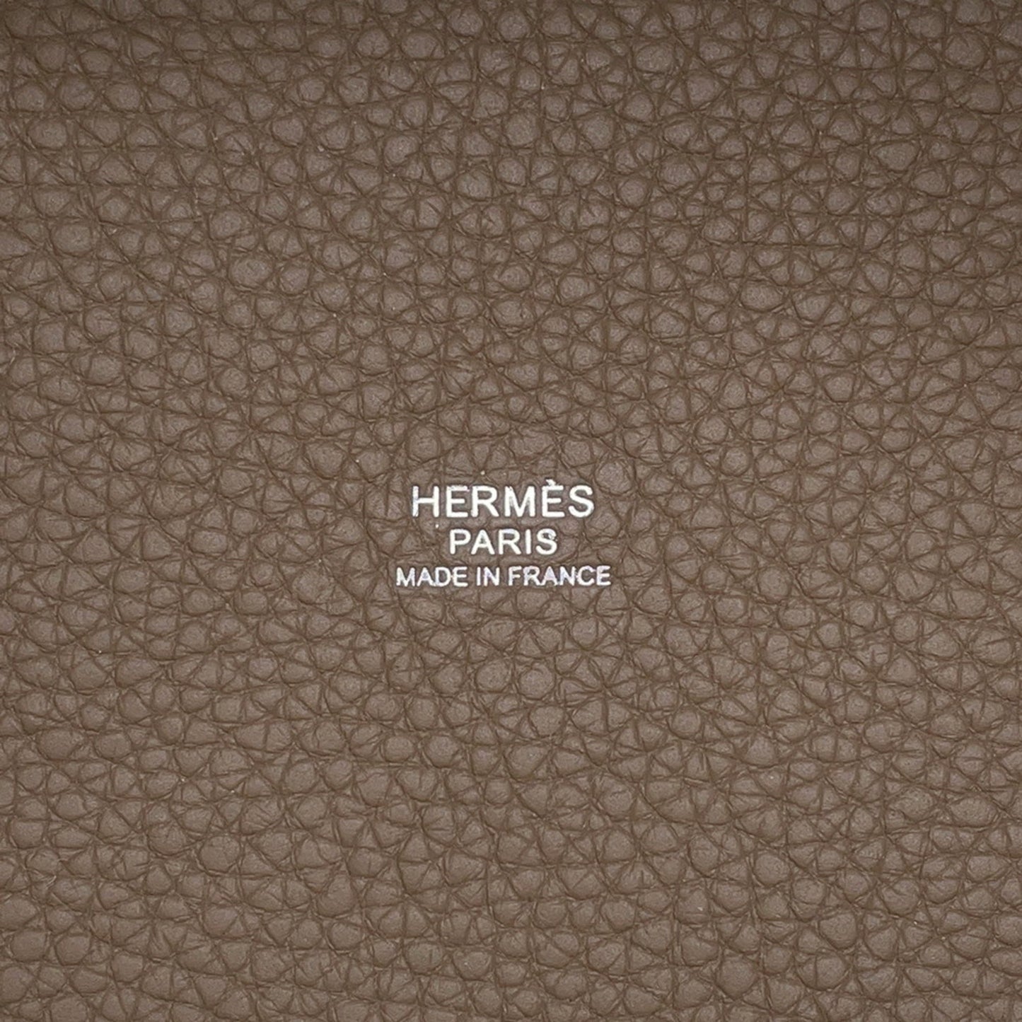 Hermès Gray Leather Picotin Lock