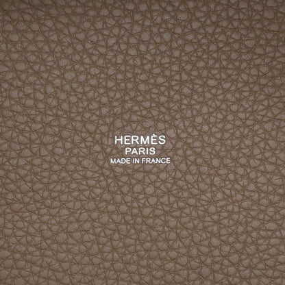 Hermès Gray Leather Picotin Lock