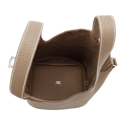 Hermès Gray Leather Picotin Lock