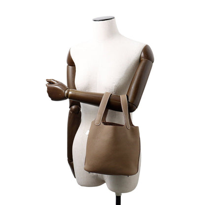 Hermès Gray Leather Picotin Lock