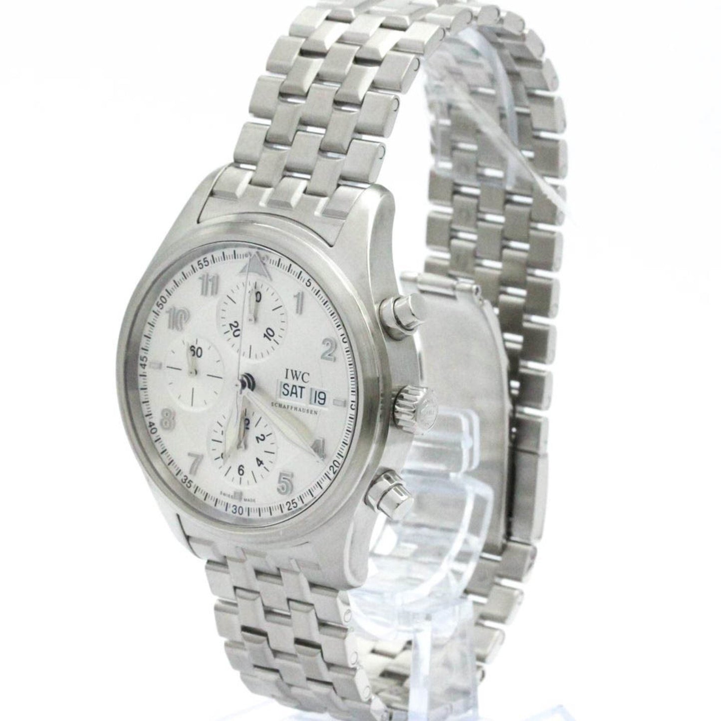 Iwc Schaffhausen Silver Steel Watch