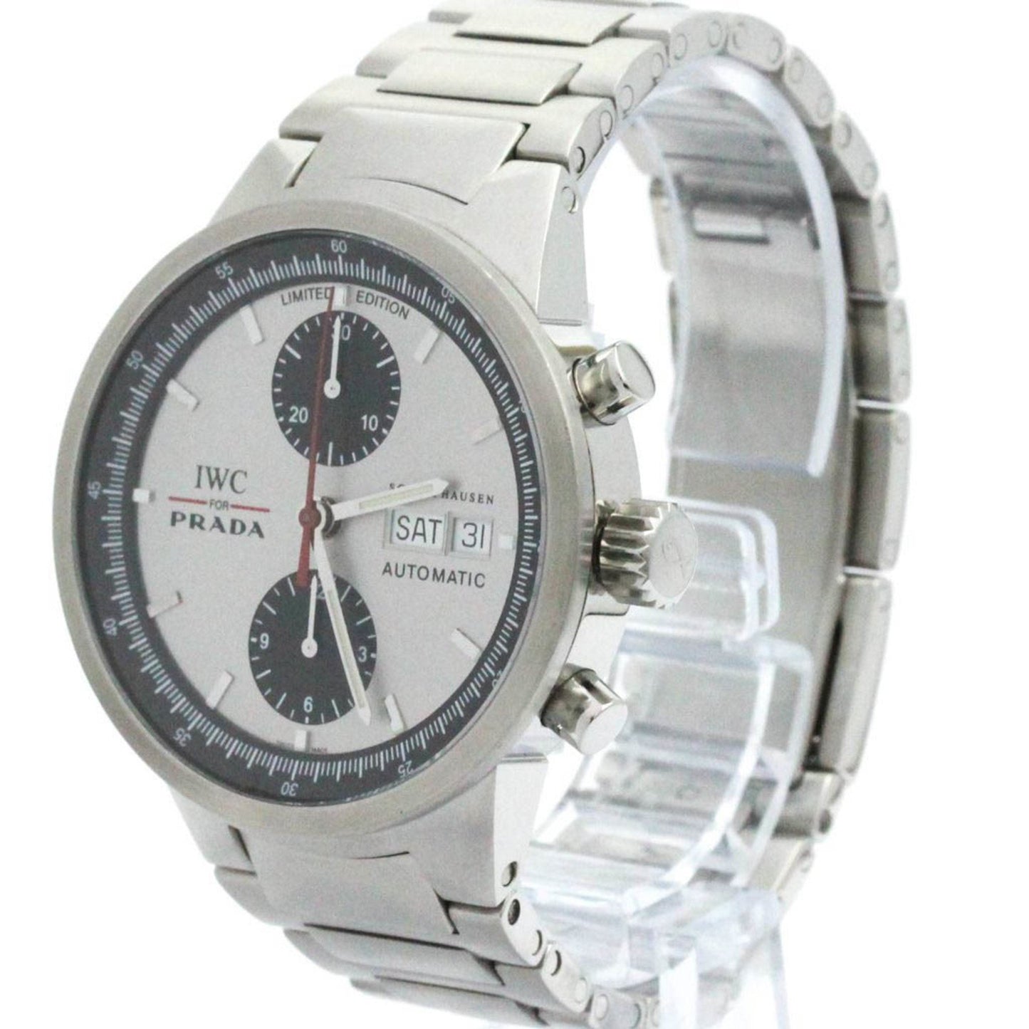 Iwc Schaffhausen Silver Steel Watch