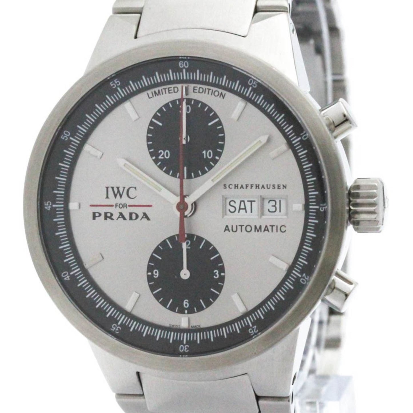 Iwc Schaffhausen Silver Steel Watch