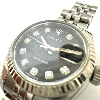 Rolex Black White Gold Lady Datejust