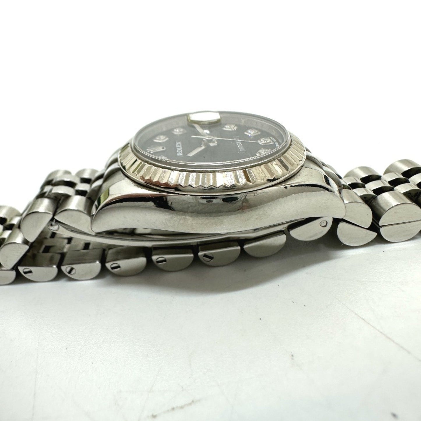 Rolex Black White Gold Lady Datejust