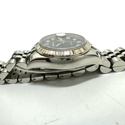 Rolex Black White Gold Lady Datejust