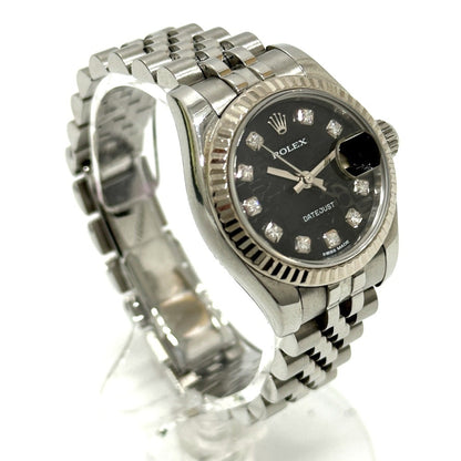 Rolex Black White Gold Lady Datejust