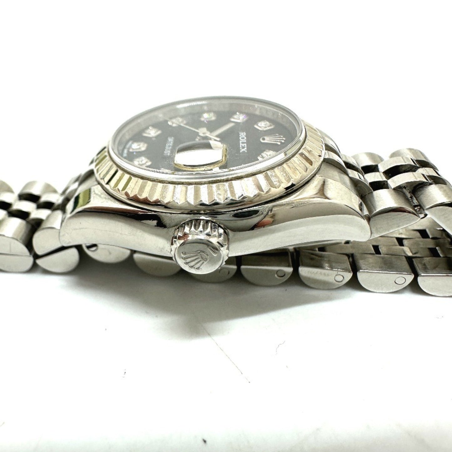 Rolex Black White Gold Lady Datejust