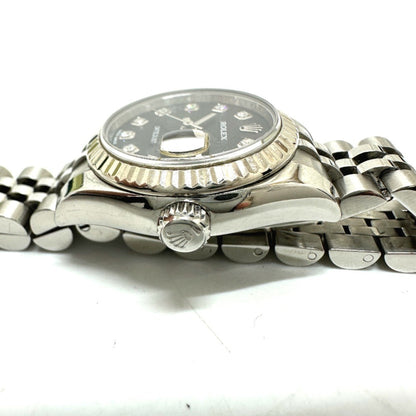 Rolex Black White Gold Lady Datejust