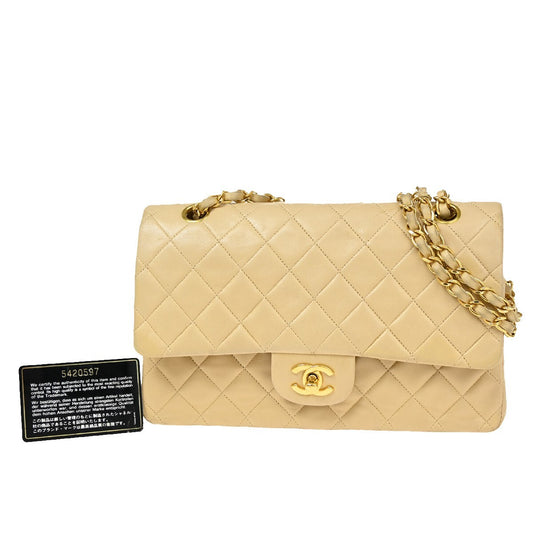 Chanel Brown Leather Vintage Classic Double Flap Bag