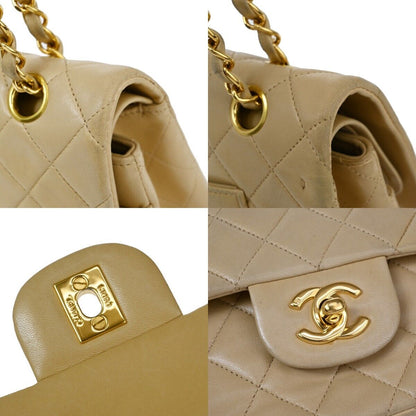 Chanel Brown Leather Vintage Classic Double Flap Bag