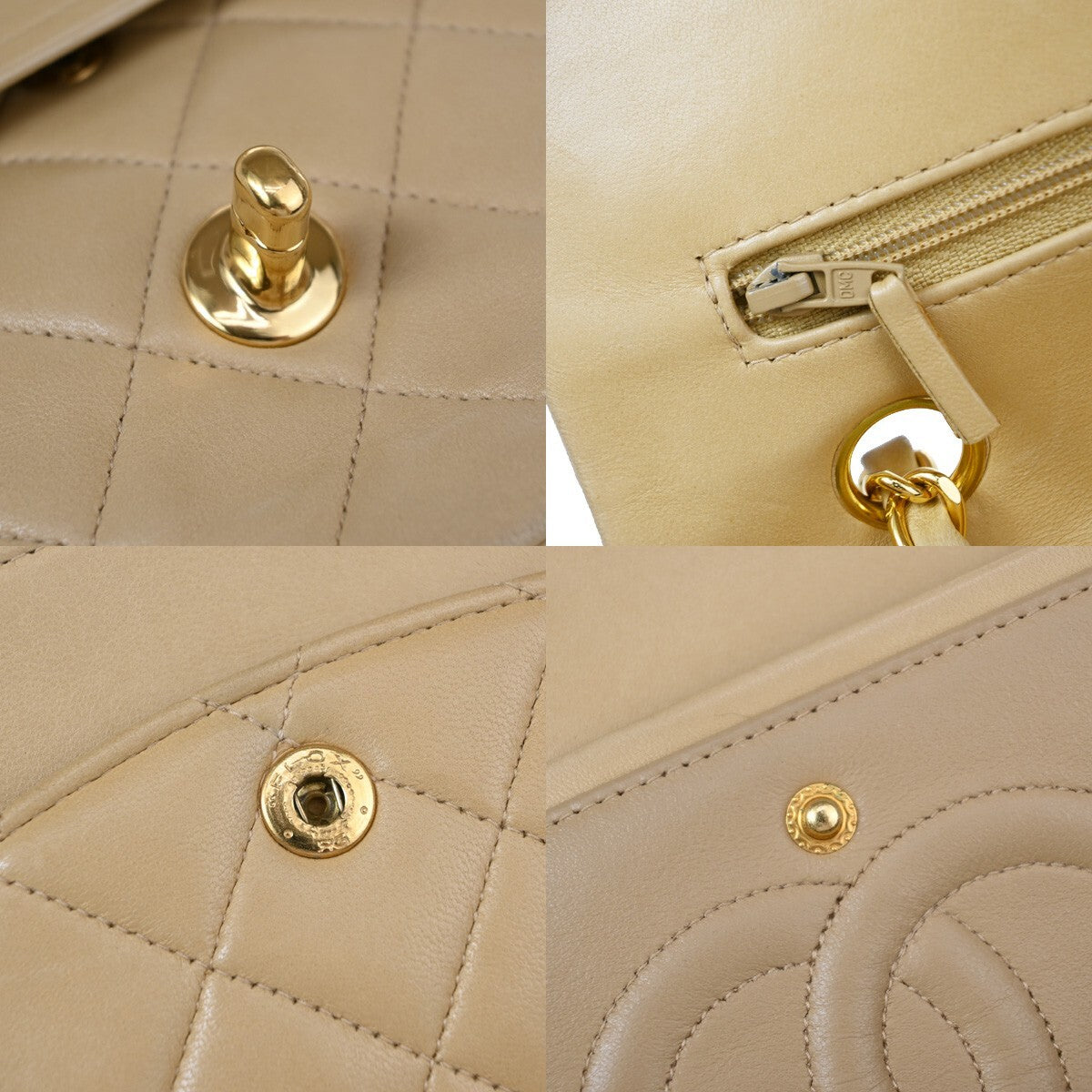 Chanel Brown Leather Vintage Classic Double Flap Bag
