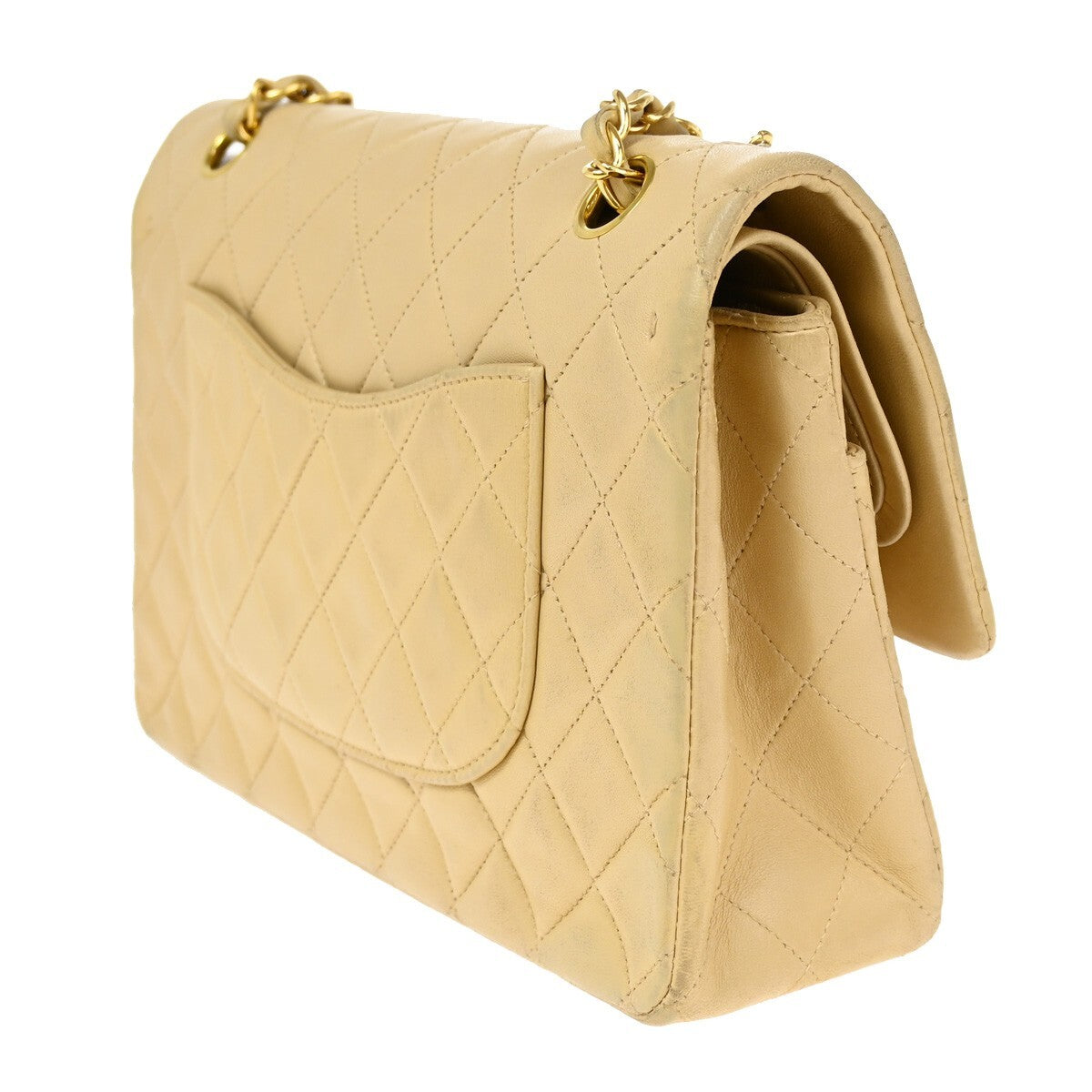 Chanel Brown Leather Vintage Classic Double Flap Bag