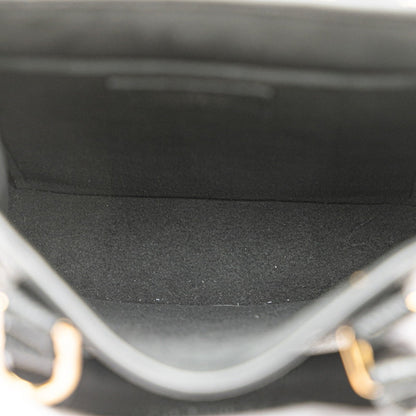 Louis Vuitton Black Leather Sac Plat