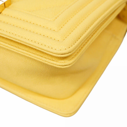 Chanel Yellow Calfskin Boy