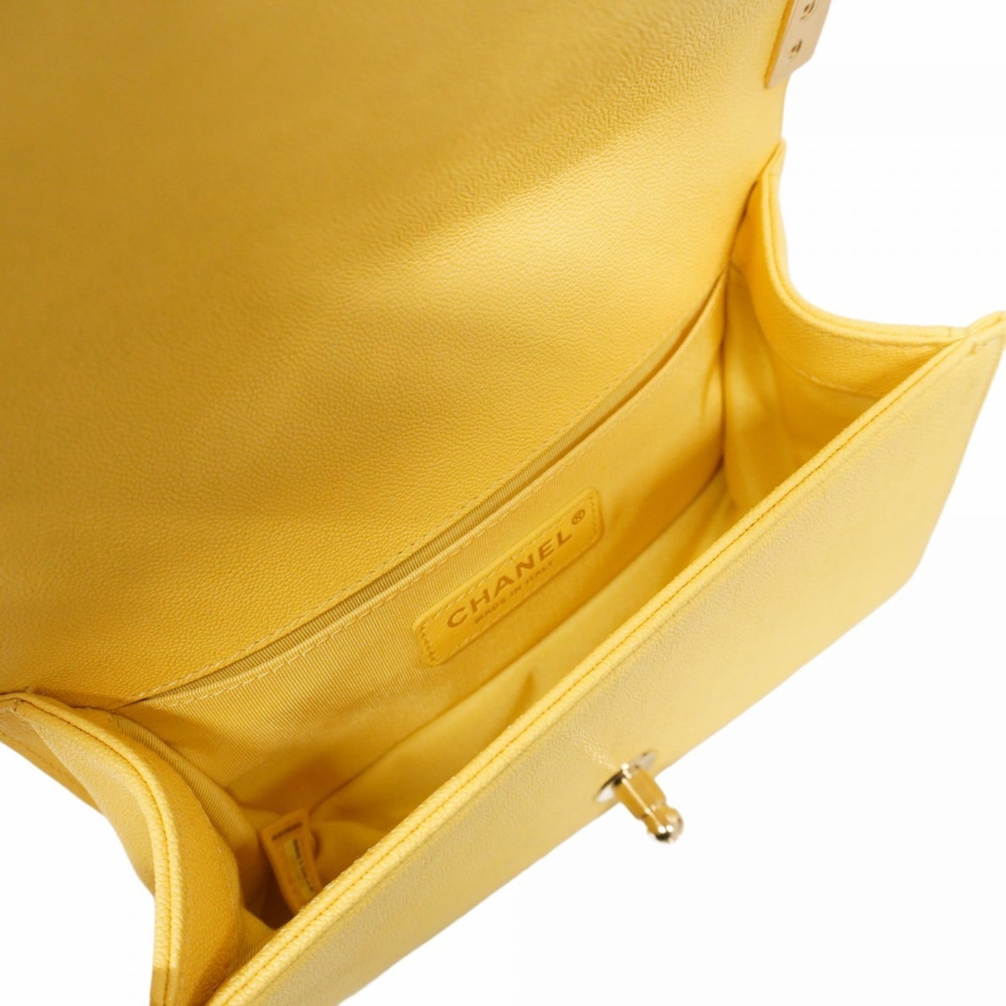 Chanel Yellow Calfskin Boy