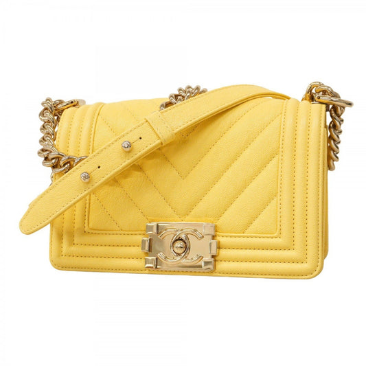Chanel Yellow Calfskin Boy