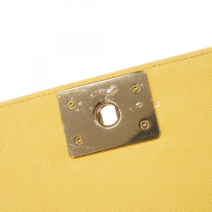 Chanel Yellow Calfskin Boy
