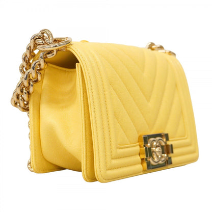 Chanel Yellow Calfskin Boy