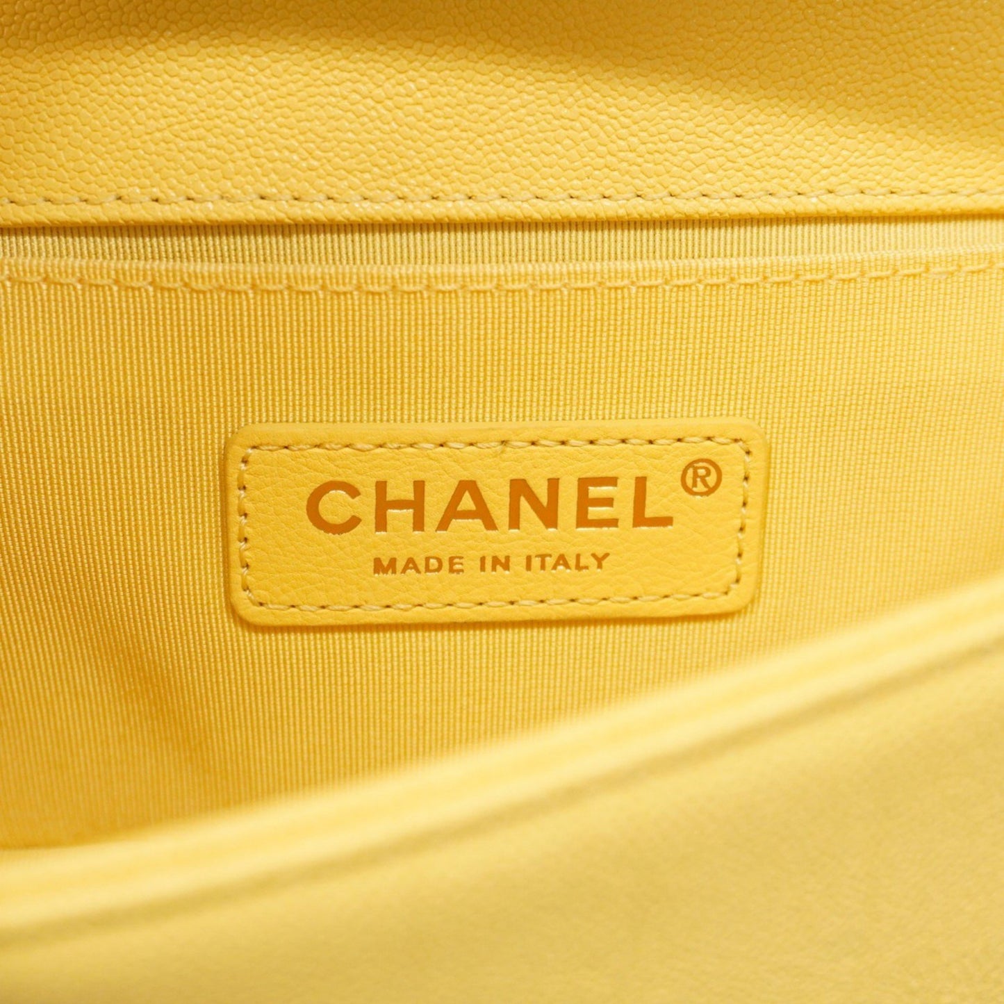 Chanel Yellow Calfskin Boy