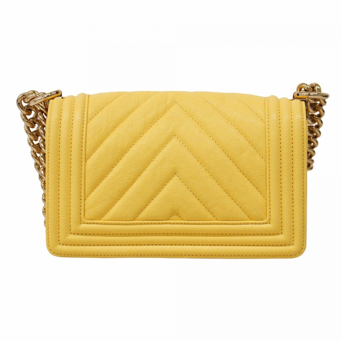 Chanel Yellow Calfskin Boy