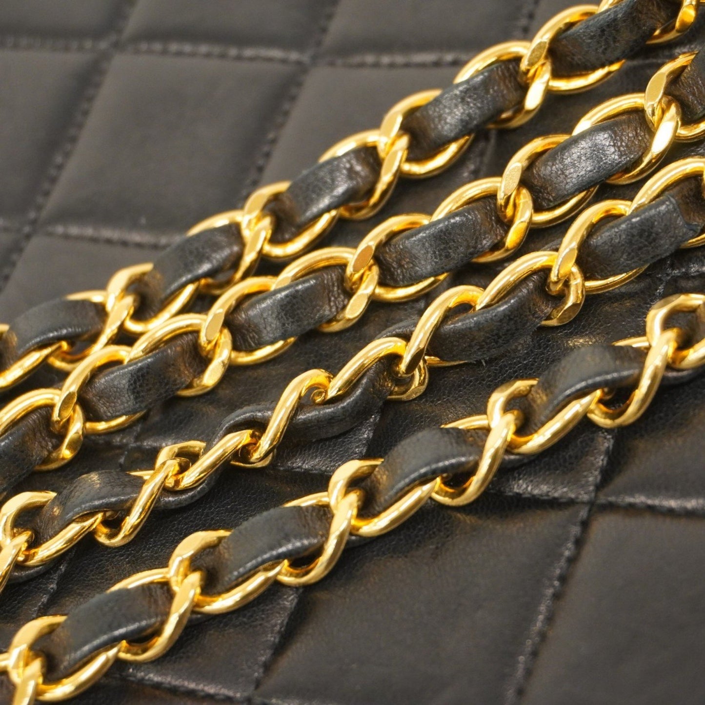 Chanel Black Leather Diana