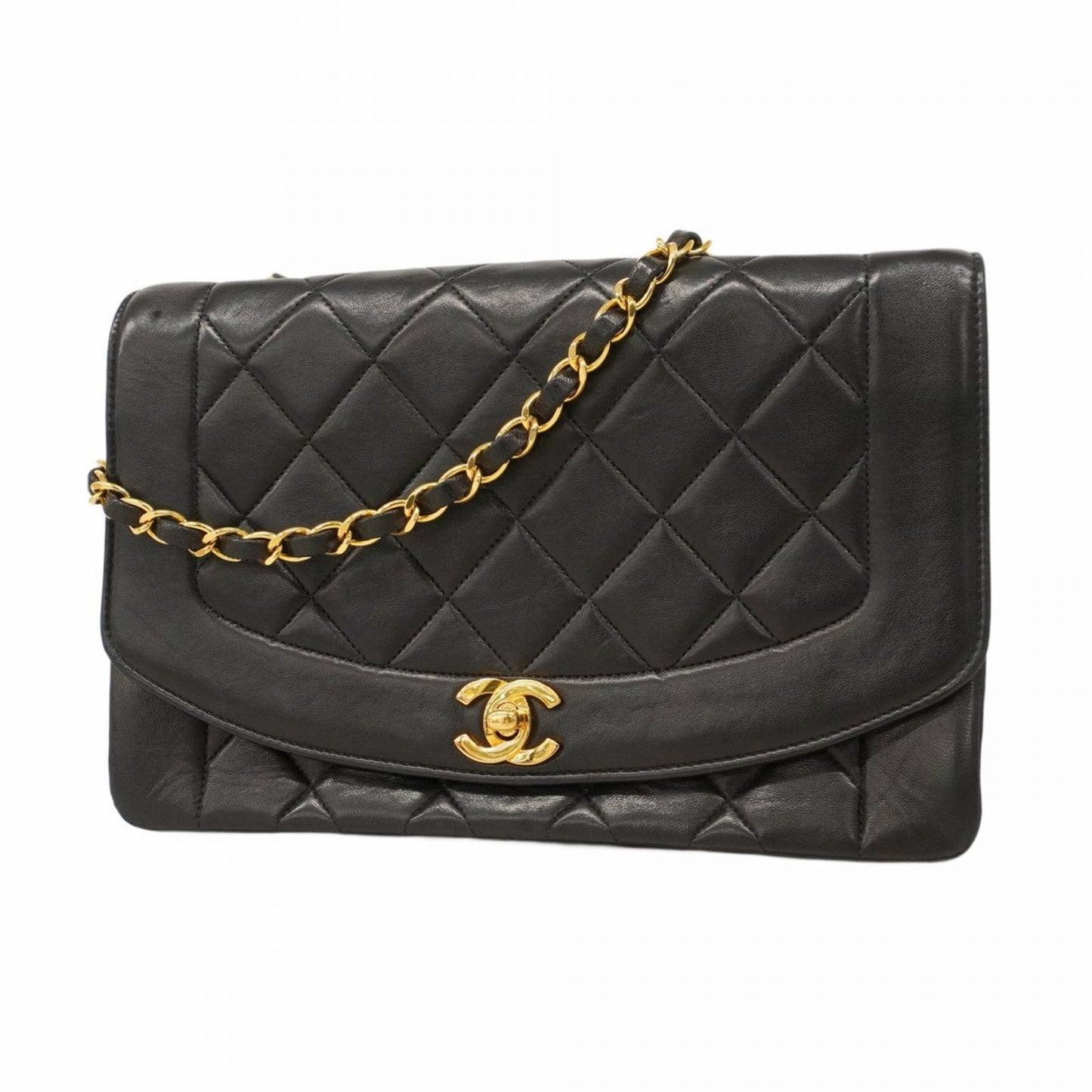 Chanel Black Leather Diana