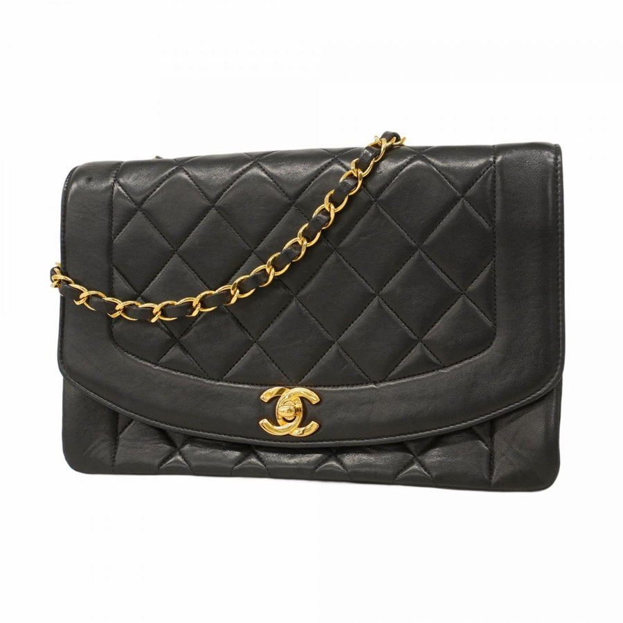 Chanel Black Leather Diana