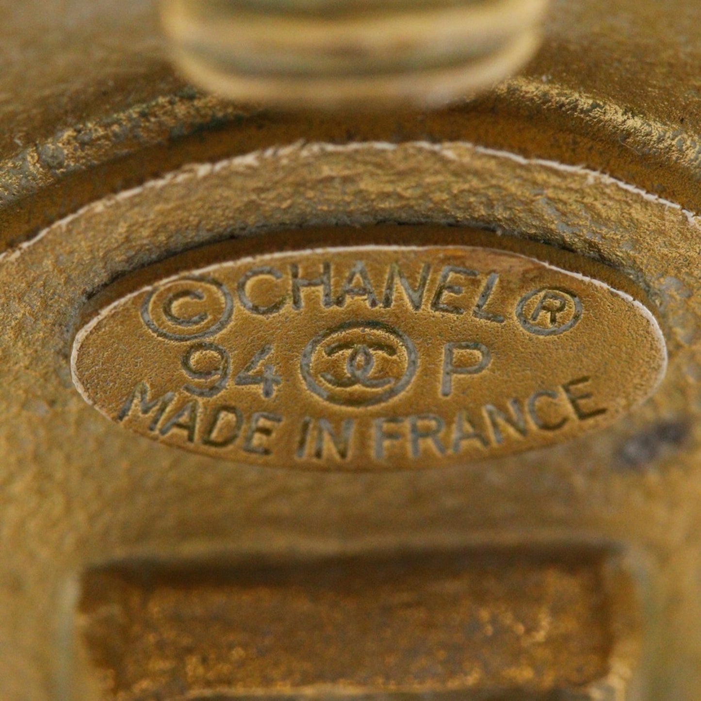 Chanel Gold Gold Plated Coco Mark