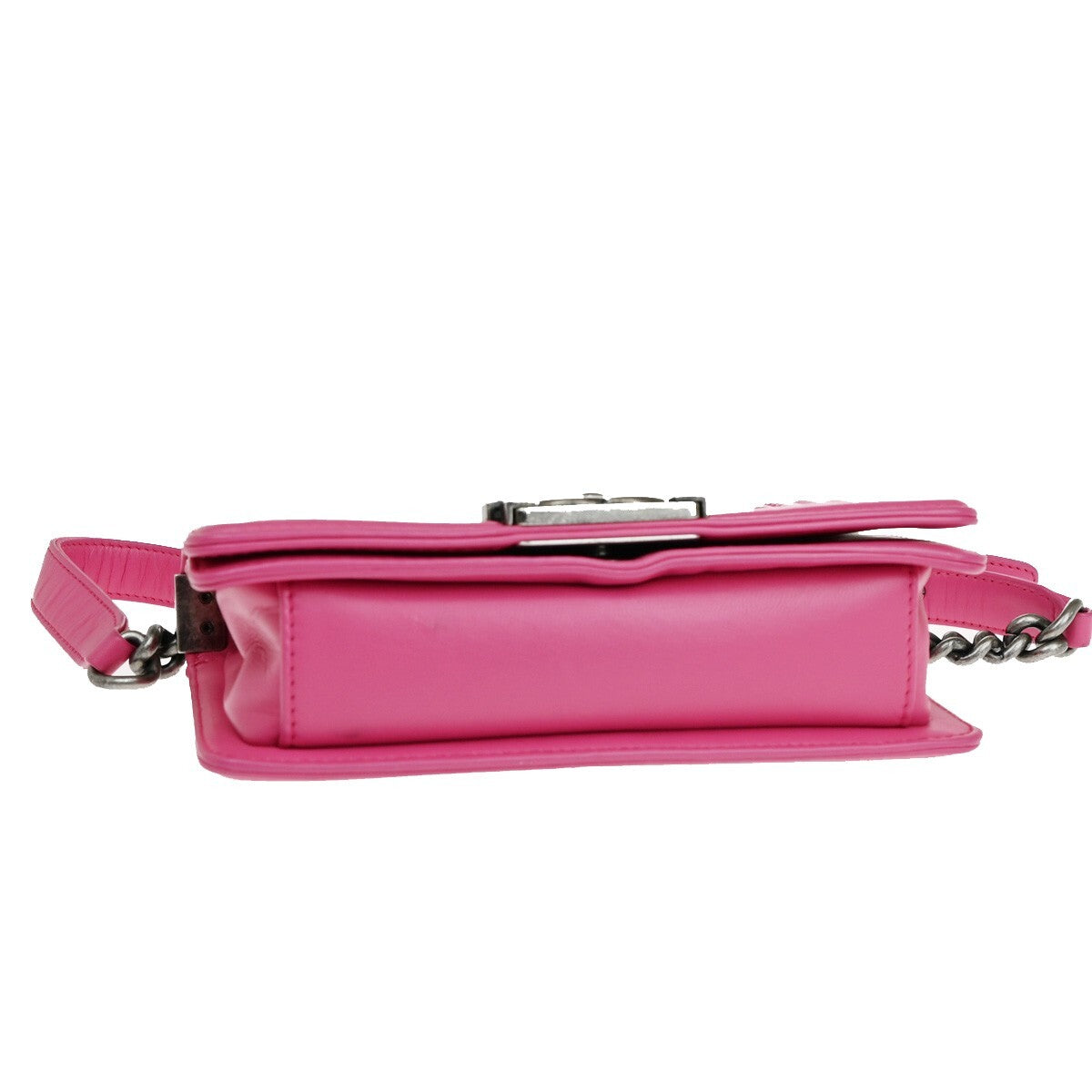 Chanel Pink Leather Boy Flap Bag
