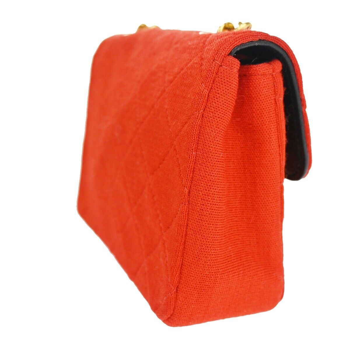 Chanel Red Canvas Vintage Clutch