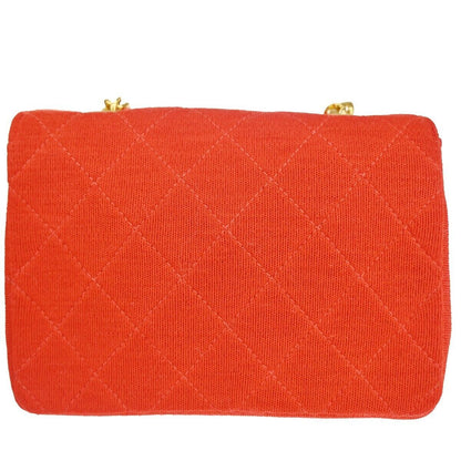 Chanel Red Canvas Vintage Clutch