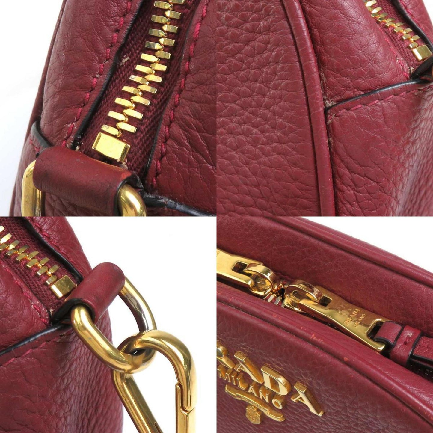 Prada Red Leather Shoulder