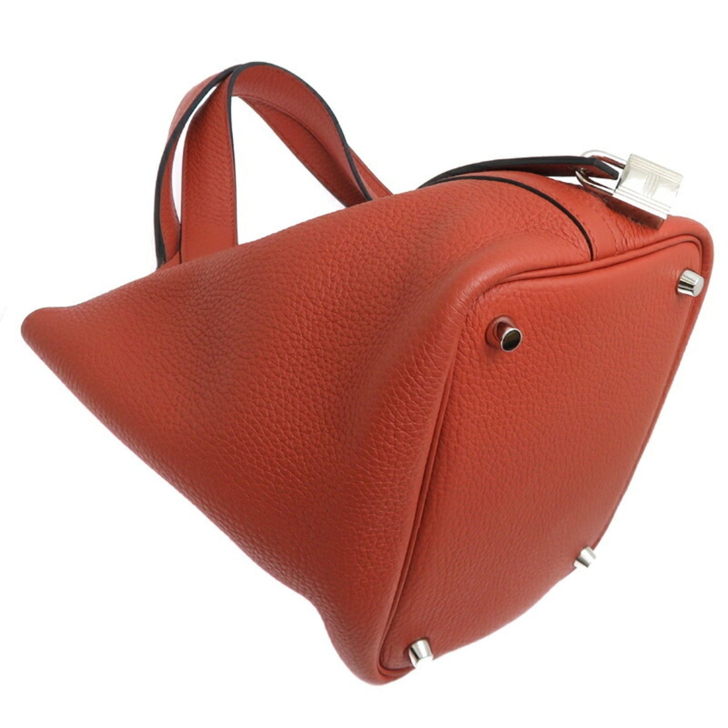 Hermès Red Leather Picotin Lock