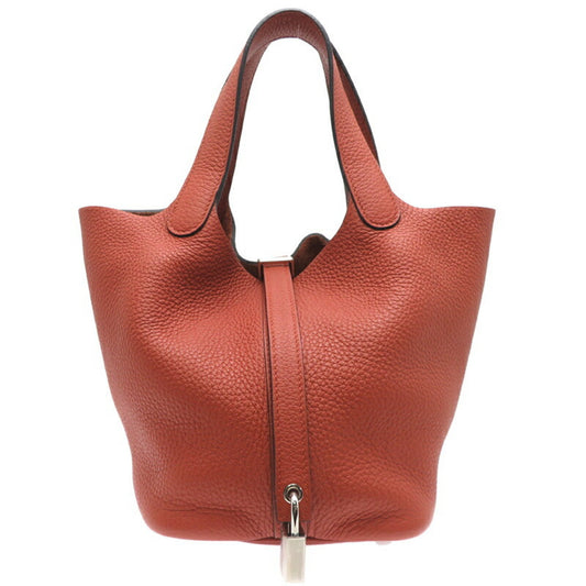 Hermès Red Leather Picotin Lock
