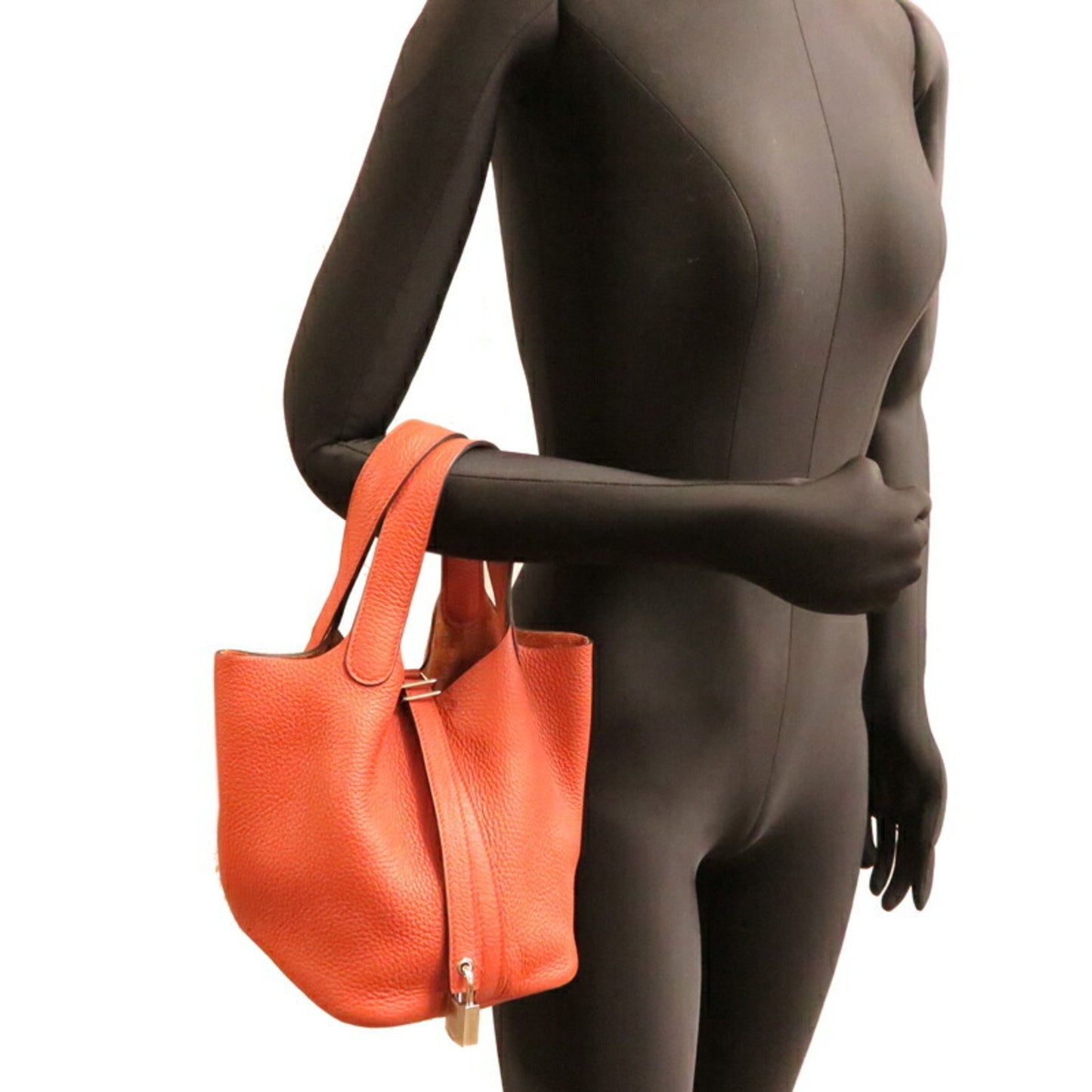 Hermès Red Leather Picotin Lock