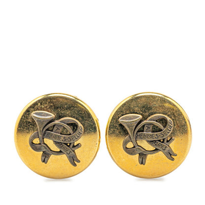 Hermès Gold Gold Plated Earring
