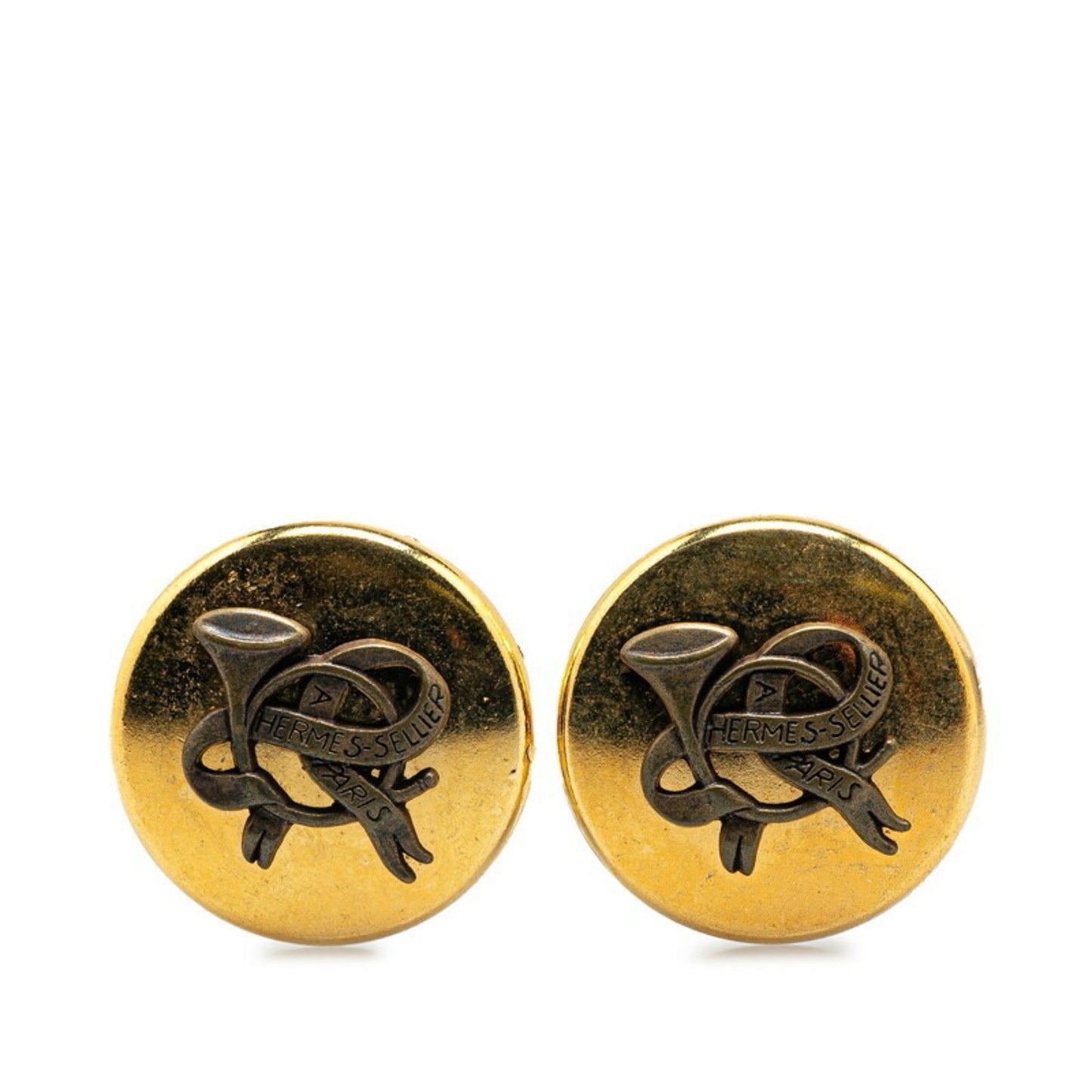 Hermès Gold Gold Plated Earring