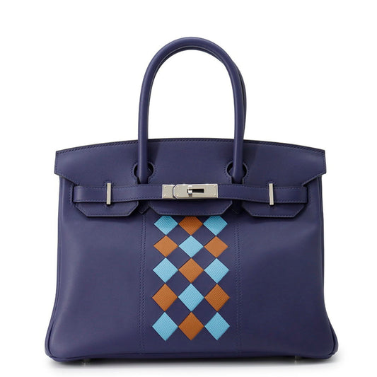 Hermès Blue Leather Birkin 30